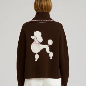Flat White Poodle Cardigan NEW